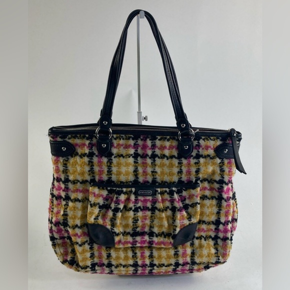 Coach Handbags - Authentic Coach Daisy Wool Plaid Purse - EUC